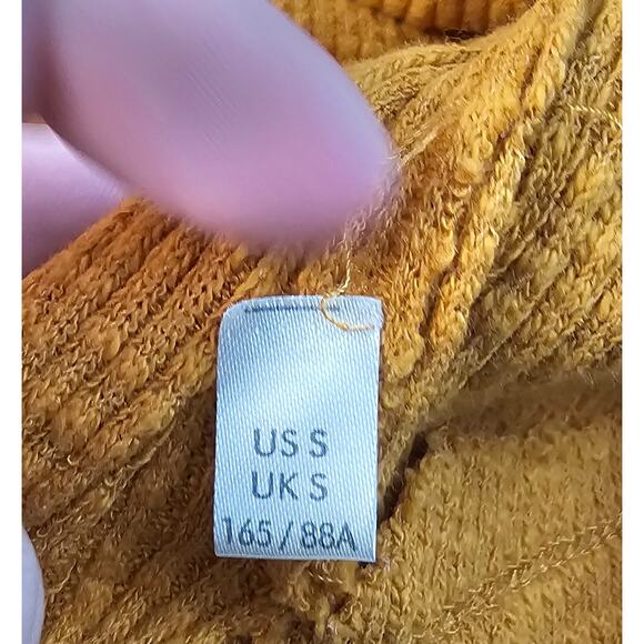 Free people S slouchy raglan oversized cowl neck sweater top EUC fall orange - Picture 7 of 9